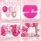 Different Sizes 18 12 10 5Inch Hot Pink Pastel Latex Metallic Confetti Heart Foil Balloon(pink)